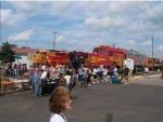 ATSF 92, IC 201, GB&W 2407, UP 18 + MILW 1307